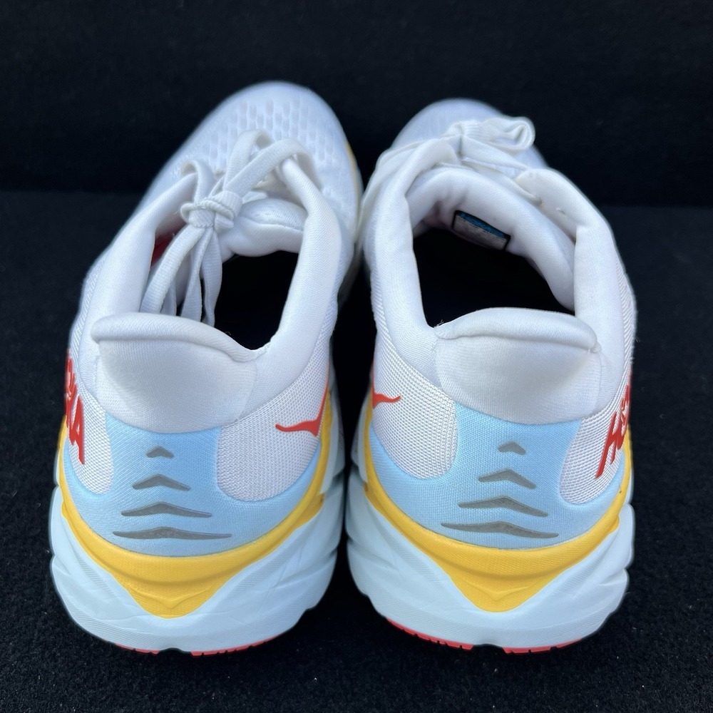 Hoka One One Clifton 8 White Red Mens Running Shoes Size 10.5D 1119398NCBDB - Picture 4 of 9